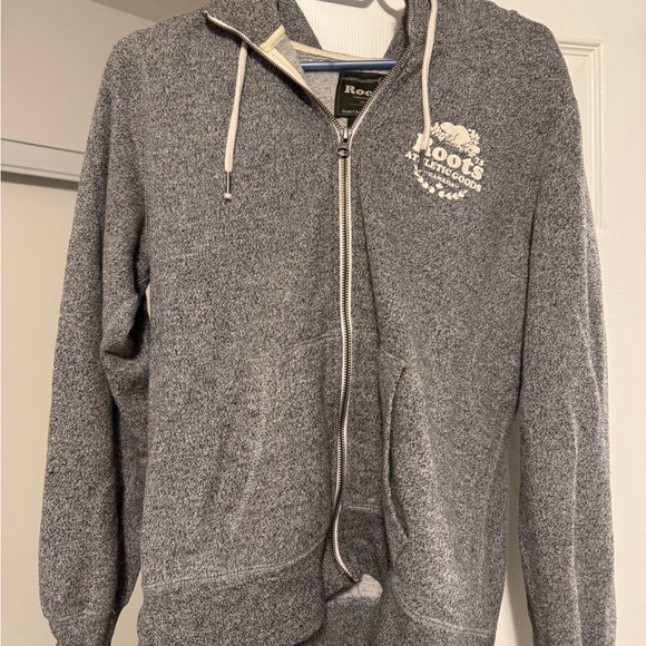 Roots Gray Zip-Up Hoodie - Picture 1 of 4